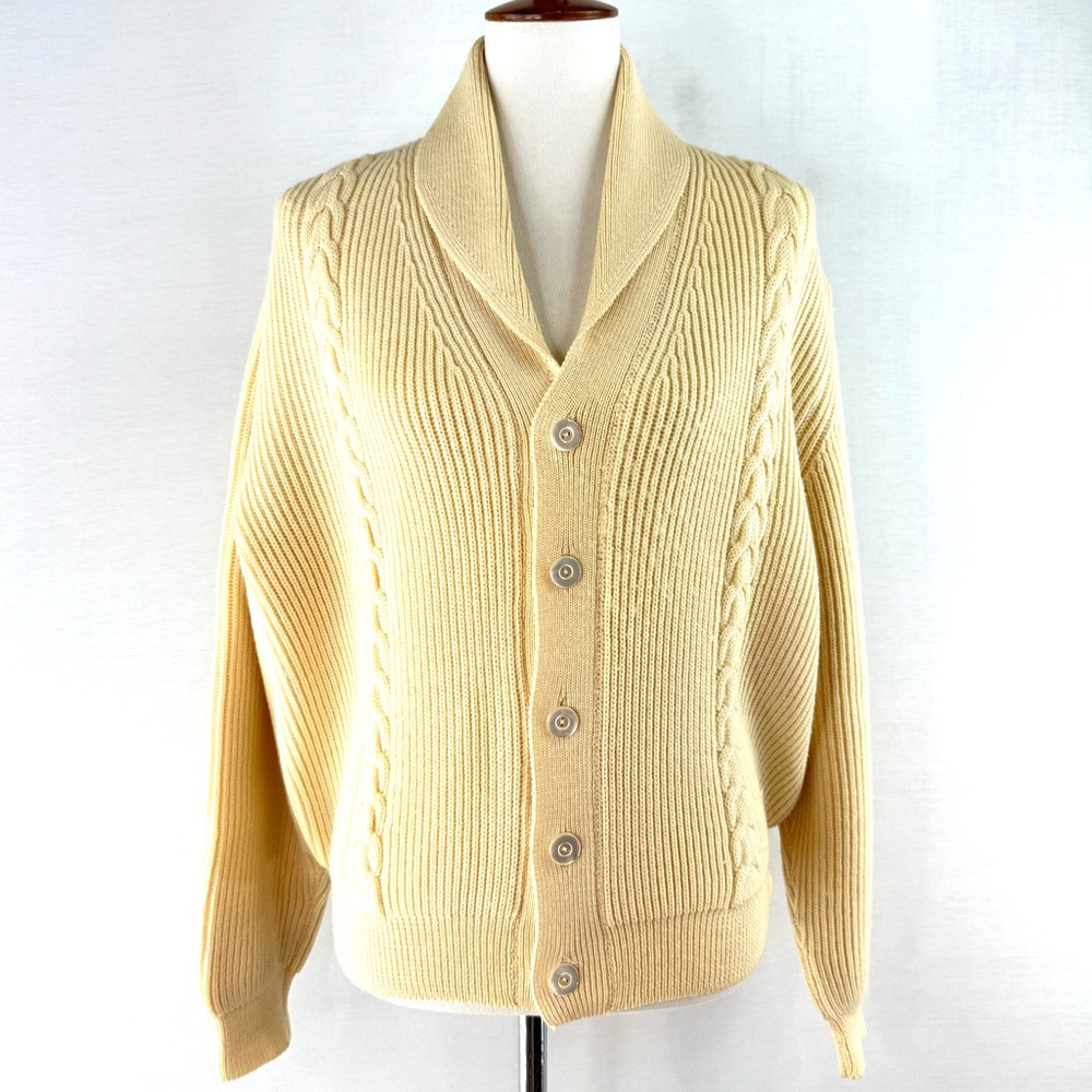 Vintage Bleyle Germany Cream Wool Cardigan Sweater